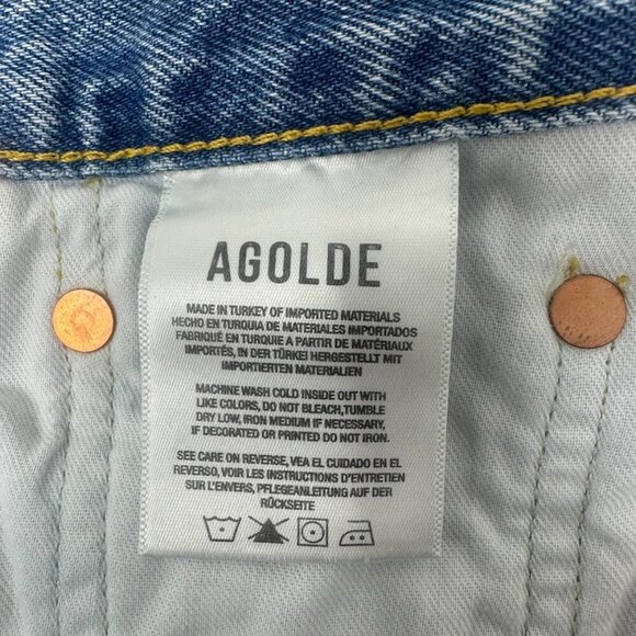 Agolde Parker Vintage Cut Off Jean Shorts Size 25 In Swapmeet Wash Distressed - Picture 4 of 12